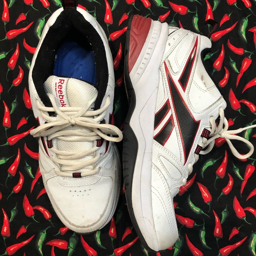 Reebok white "dmx ride" sneakers